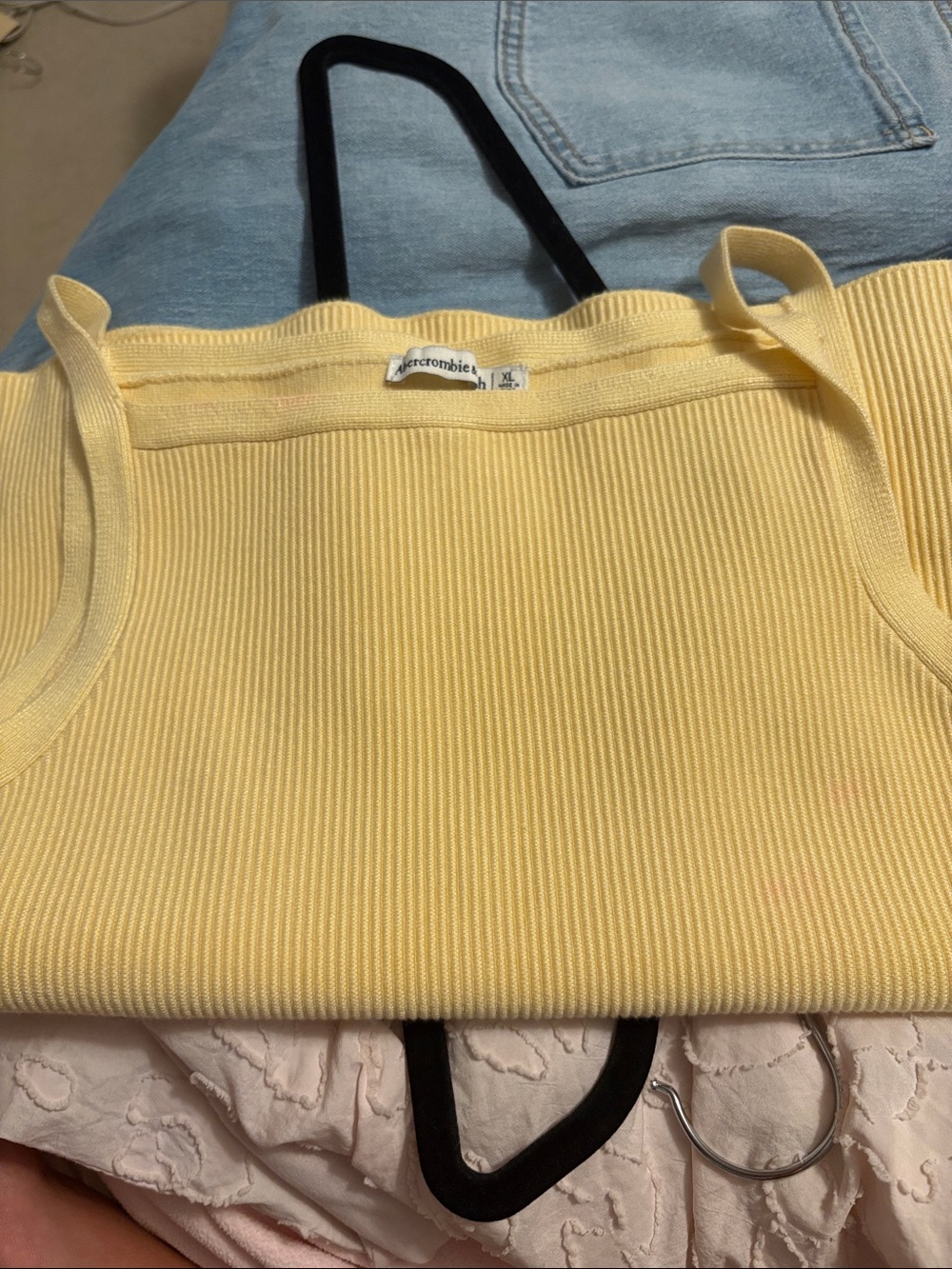 Yellow Sweater Ribbed Tank Top - Picture 5 of 5
